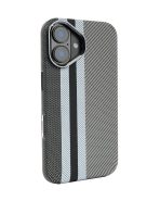 Magsafe Carbon Fiber Case for iphone 16 Race Track – Gray