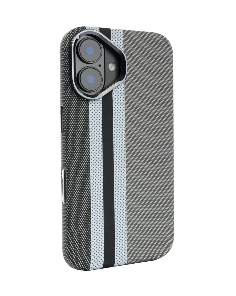 Magsafe Carbon Fiber Case for iphone 16 Race Track – Gray