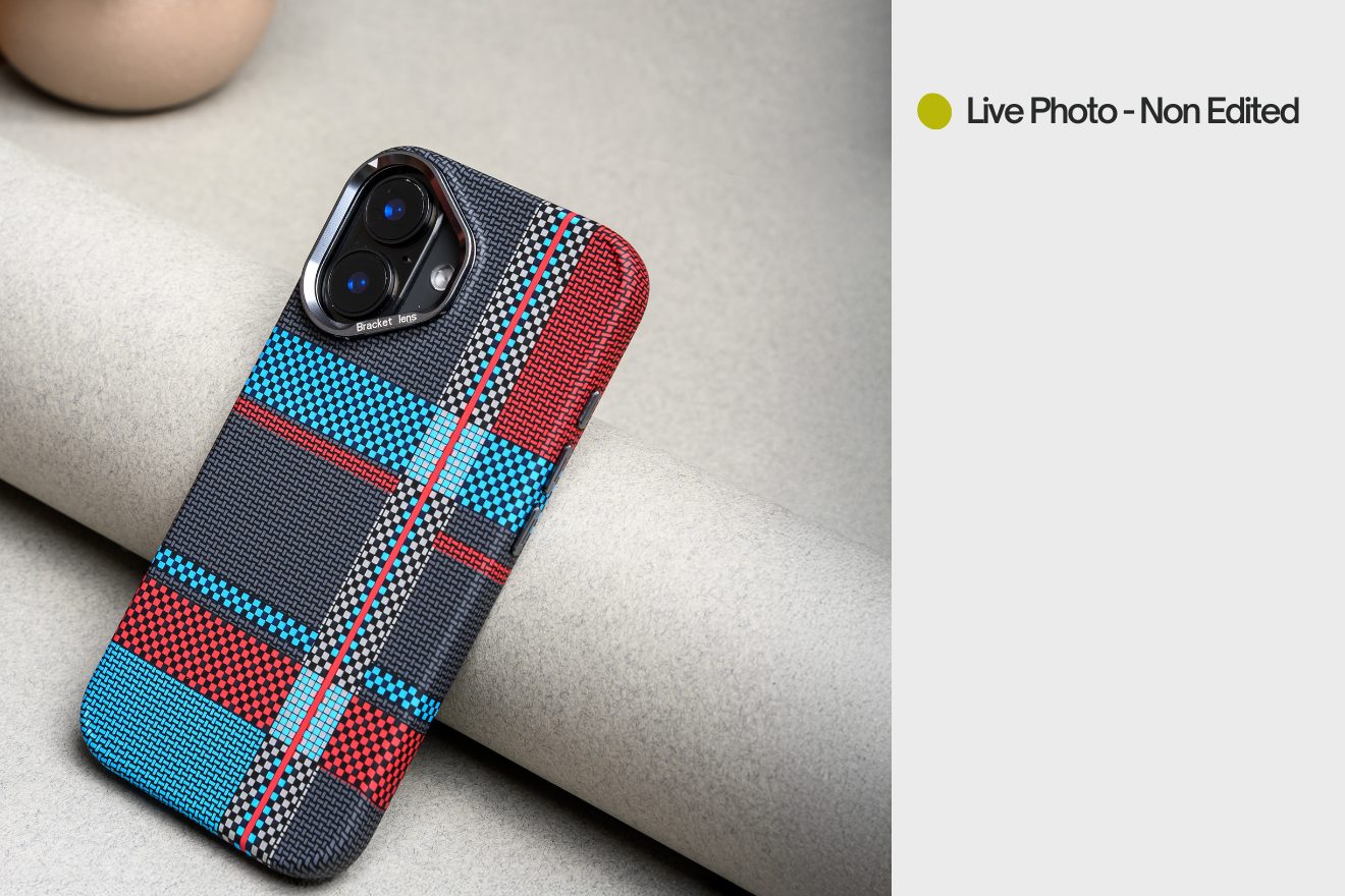 Magsafe Carbon Fiber Case for iphone 16 plus Race Track BlueRed (2)