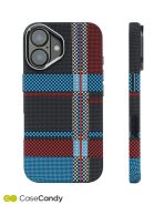 Magsafe Carbon Fiber Case for iphone 16 plus Race Track BlueRed (3)