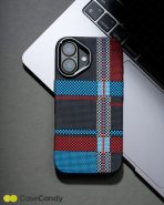 Magsafe Carbon Fiber Case for iphone 16 plus Race Track BlueRed (6)