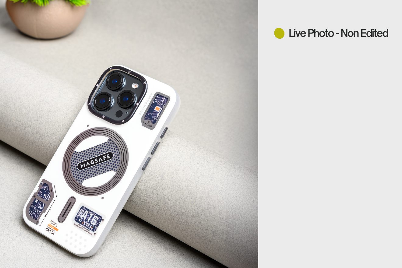 Magsafe Electro Technology Series Case Compatible for iPhone 16 Pro – White (2)