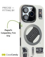 Magsafe Electro Technology Series Case Compatible for iPhone 16 Pro – White (4)