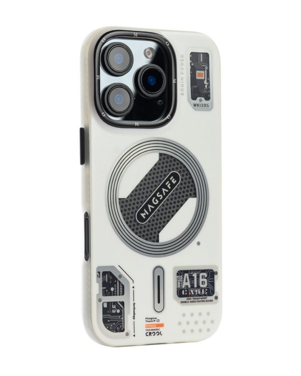 Magsafe Electro Technology Series Case Compatible for iPhone 16 pro max – White