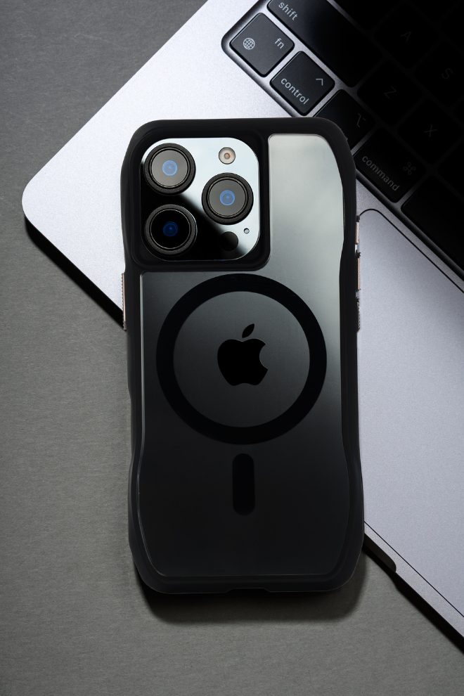 Magsafe Perfect Grip Hold Black Transparent Case for iPhone 16 pro max