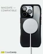 Magsafe Perfect Grip Hold Black Transparent Case for iPhone 16 pro max (8)