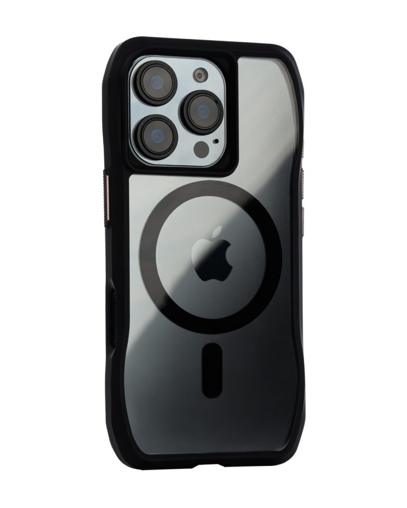 Magsafe Perfect Grip Hold Black Transparent Case for iPhone 16 pro max