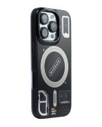 Magsafe Perfect Grip Hold Black Transparent Case for iPhone 16 pro max Gray