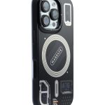 Magsafe Perfect Grip Hold Black Transparent Case for iPhone 16 pro max Gray