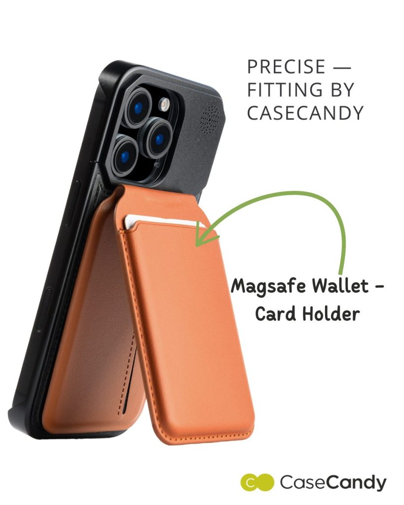 Magsafe Wallet with Stand for iPhone Brown (3)