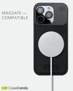Metallic Vegan Leather Black Aroma Case for iPhone 16 Pro (8)