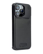 Metallic Vegan Leather Black Aroma Case for iPhone 16 Pro.jpg