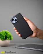 PU Leather Case for iPhone 15 MagSafe Compatible – Black (2) copy