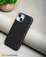 PU Leather Case for iPhone 15 MagSafe Compatible – Black (3) copy