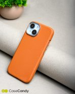 PU Leather Case for iPhone 15 MagSafe Compatible – Brown (7)
