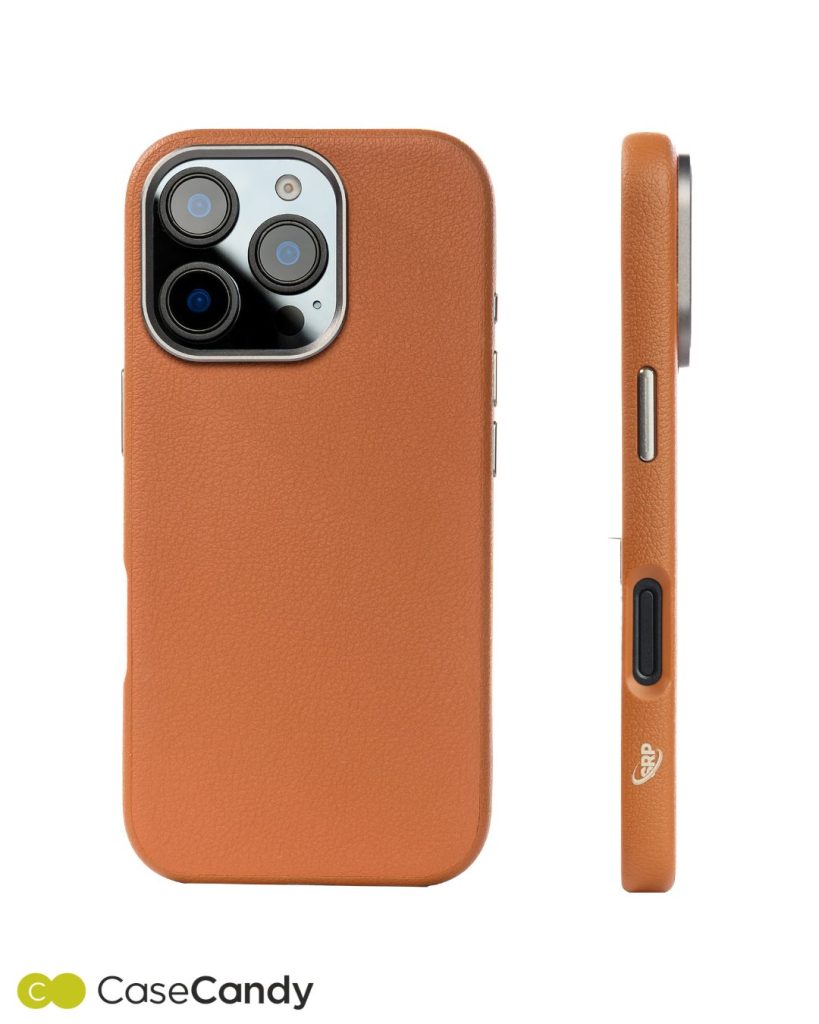 PU Leather Case for iPhone 15 Pro MagSafe Compatible Brown (3)