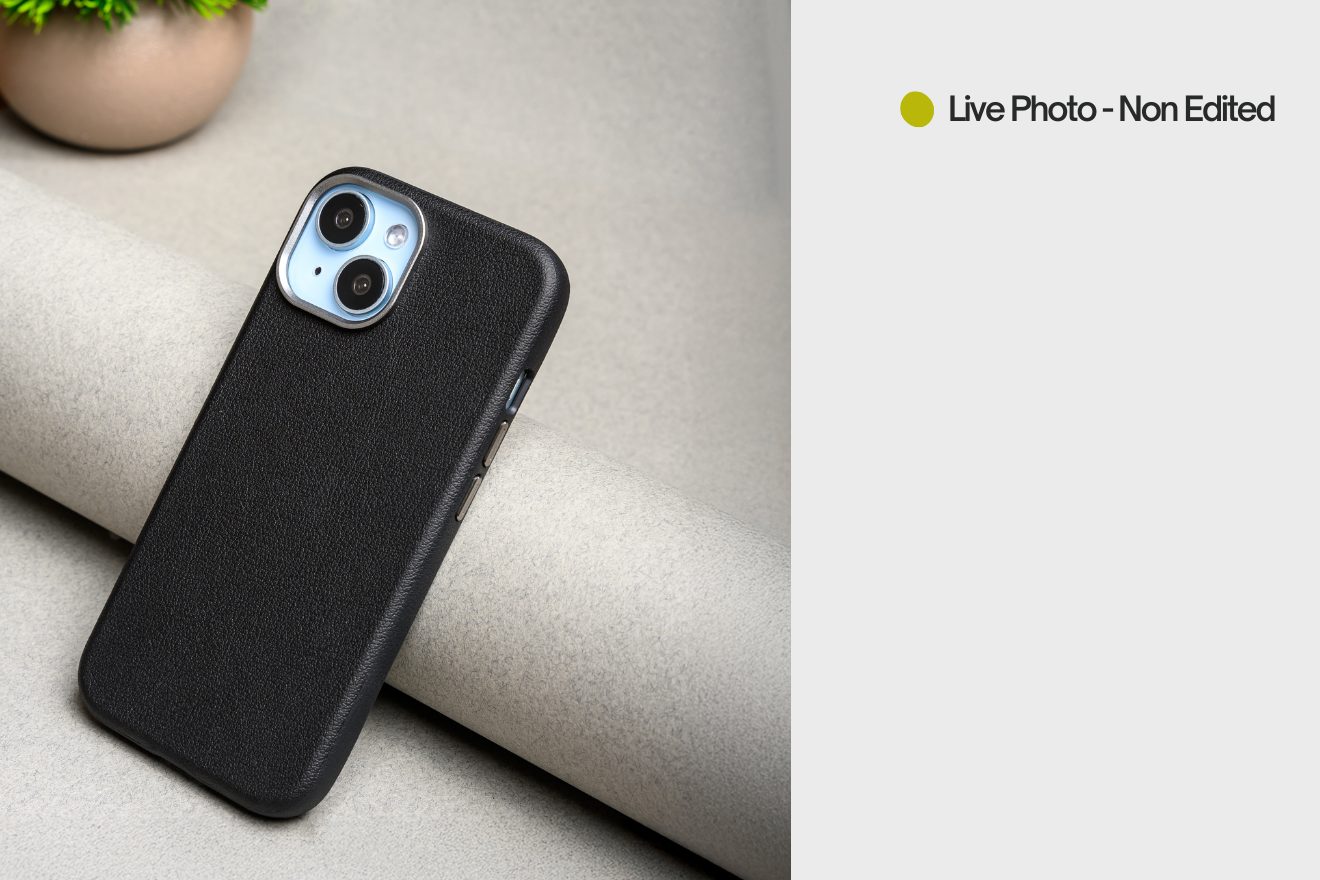 PU Leather Case for iPhone 15 plus MagSafe Compatible – Black (2)