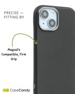 PU Leather Case for iPhone 15 plus MagSafe Compatible – Black (4)