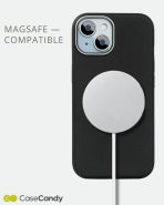 PU Leather Case for iPhone 15 plus MagSafe Compatible – Black (8)