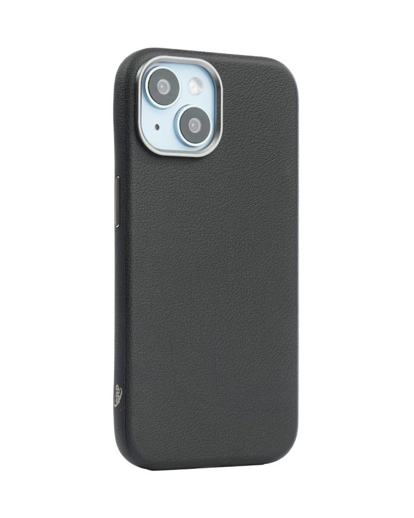 PU Leather Case for iPhone 15 plus MagSafe Compatible – Black Cover