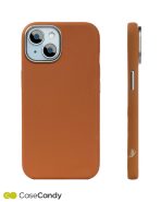 PU Leather Case for iPhone 15 plus MagSafe Compatible – Brown (3)