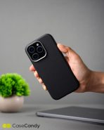 PU Leather Case for iPhone 16 Pro MagSafe Compatible Black (5)