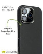 PU Leather Case for iPhone 16 pro max MagSafe Compatible Black (4)