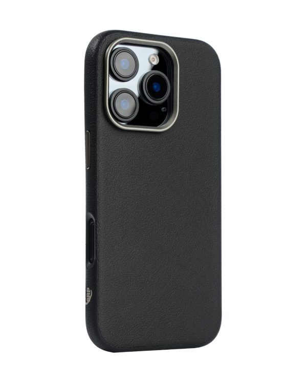 PU Leather Case for iPhone 16 pro max MagSafe Compatible Black