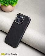 PU Leather Case for iPhone 16 pro max MagSafe Compatible Black (7)