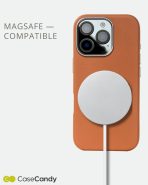 PU Leather Case for iPhone 16 pro max MagSafe Compatible Brown (8)
