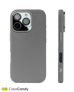 PU Leather Case for iPhone 16 pro max MagSafe Compatible Gray (3)