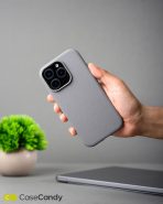 PU Leather Case for iPhone 16 pro max MagSafe Compatible Gray (5)