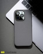 PU Leather Case for iPhone 16 pro max MagSafe Compatible Gray (6)