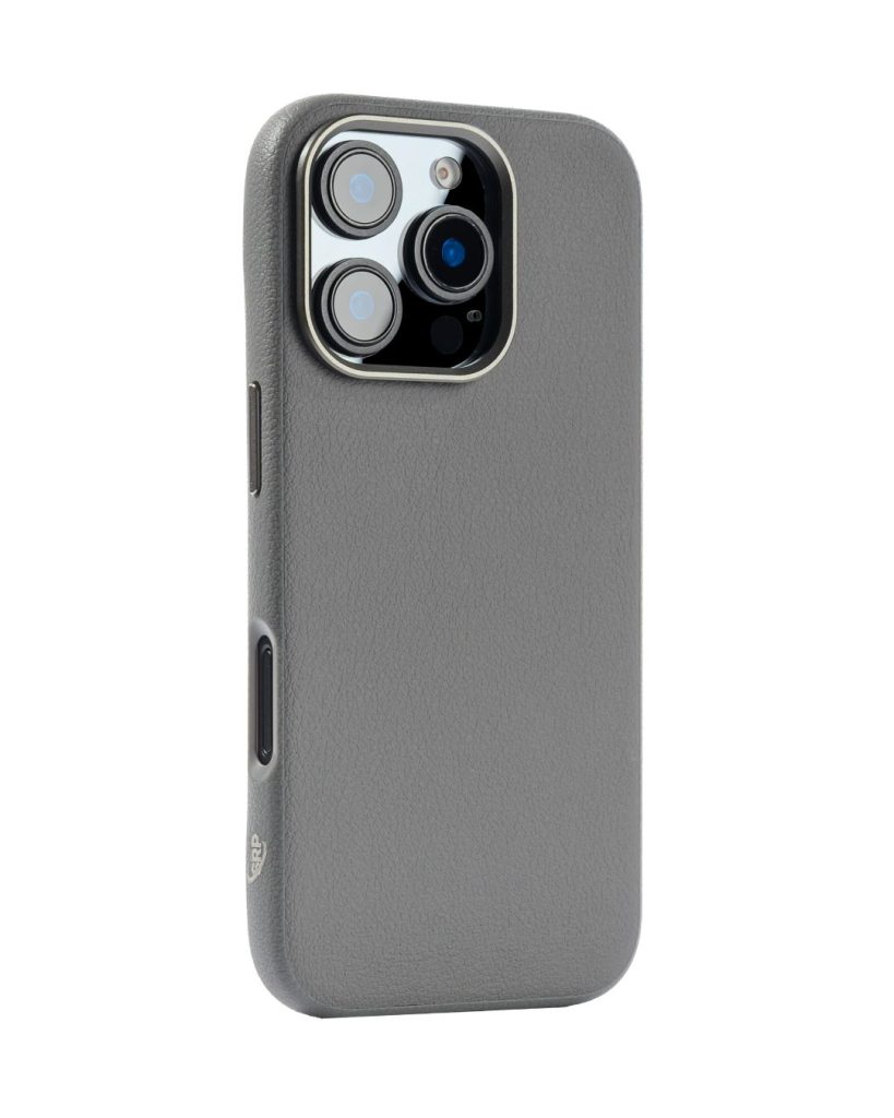 PU Leather Case for iPhone 16 pro max MagSafe Compatible Gray