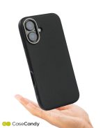 PU Leather Case for iphone 16 MagSafe Compatible – Black (2)