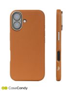 PU Leather Case for iphone 16 MagSafe Compatible – Brown (3)