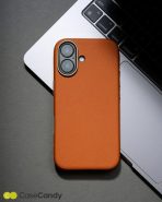 PU Leather Case for iphone 16 MagSafe Compatible – Brown (6)