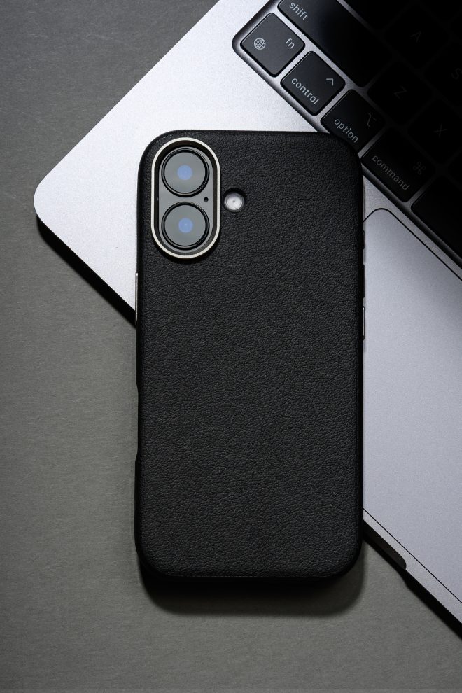 PU Leather Case for iphone 16 plus MagSafe Compatible – Black