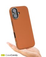PU Leather Case for iphone 16 plus MagSafe Compatible – Brown (2)