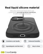 Silicon Magsafe Case for iPhone Stone Black 3