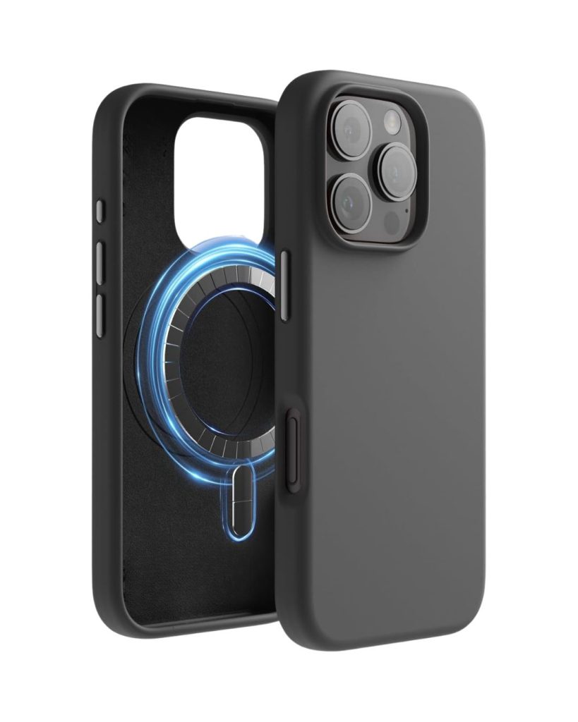 Silicon Magsafe Case for iPhone Stone Black