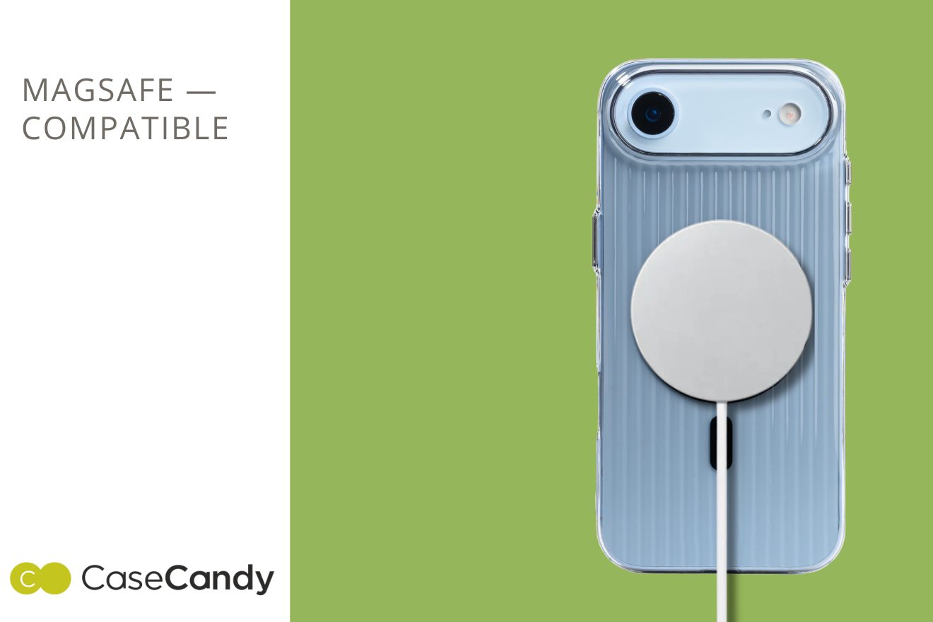 Corrugated Wave Pattern Glossy Case for iPhone 17 Air Magsafe