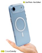 Corrugated Wave Pattern Glossy Case for iPhone 17 Air White Pattern (2)