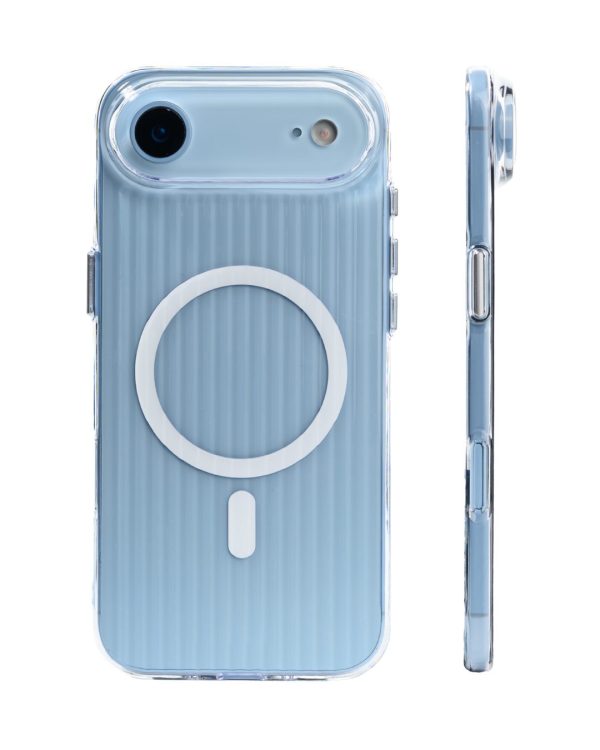 Corrugated Wave Pattern Glossy Case for iPhone 17 Air White Pattern (3)