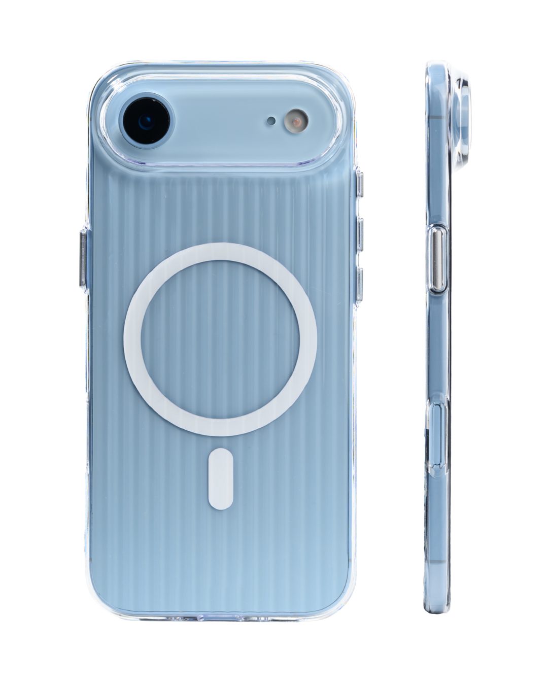 Corrugated Wave Pattern Glossy Case for iPhone 17 Air White Pattern (3) Corrugated Wave Pattern Glossy Case for iPhone 17 Air White Pattern (3)