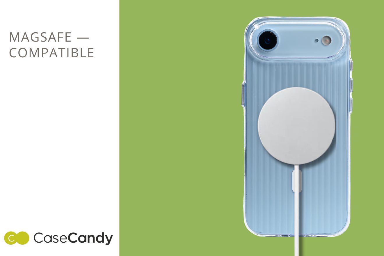 Corrugated Wave Pattern Glossy Case for iPhone 17 Air White Pattern