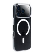 Corrugated Wave Pattern Glossy Case for iPhone 17 Pro 17 Pro Max White Pattern