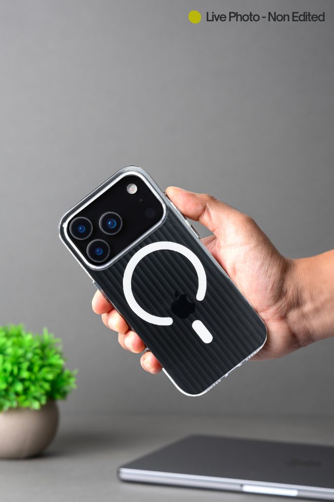 Corrugated Wave Pattern Glossy Case for iPhone 17 Pro 17 Pro Max White Pattern (2)