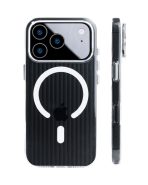 Corrugated Wave Pattern Glossy Case for iPhone 17 Pro 17 Pro Max White Pattern (3)