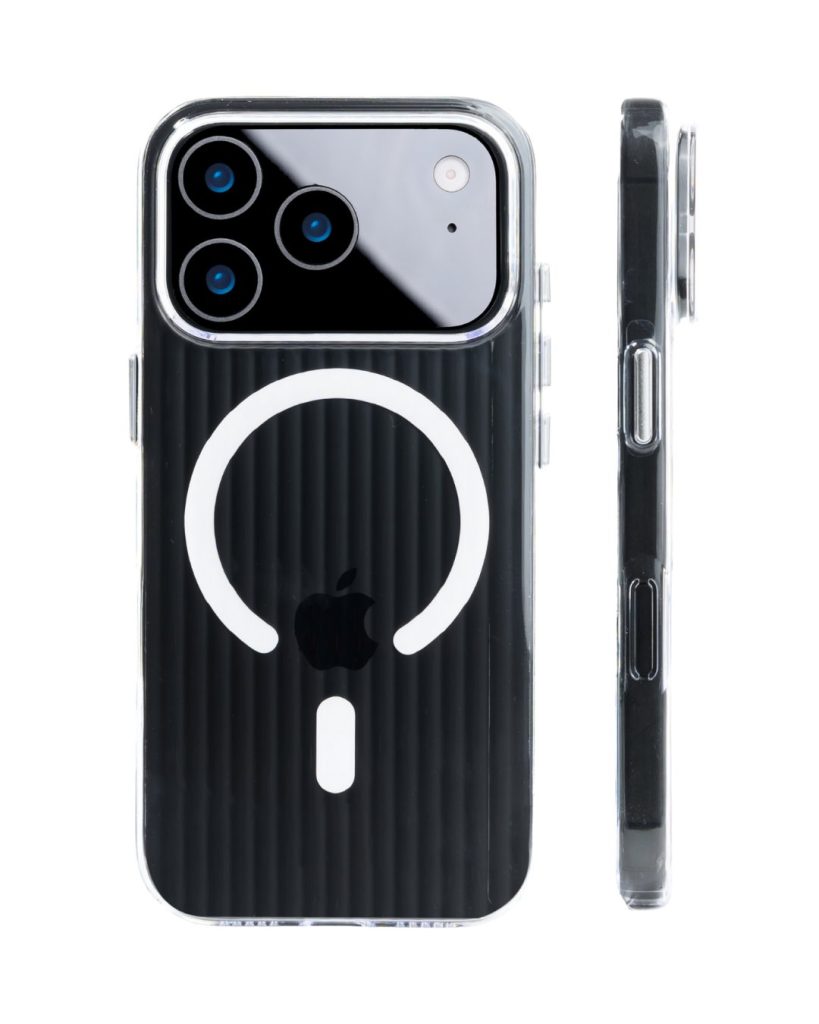 Corrugated Wave Pattern Glossy Case for iPhone 17 Pro 17 Pro Max White Pattern (3)